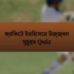 ক্রিকেট ইতিহাসের উজ্জ্বল মুহূর্ত Quiz